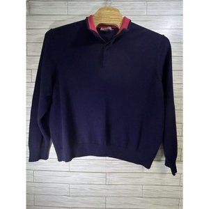Vineyard Vines Sweater Mens 2XL Navy Cotton Blue Mock Neck Sweatshirt‎ Casual